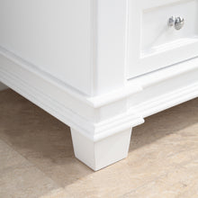 1917-42-01  42" Matt White Bathroom Vanity Cabinet Set Marble Top and Sink