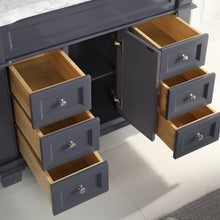 1917-42-02  42" Charcoal Grey Bathroom Vanity Cabinet Set Marble Top and Sink