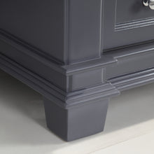 1917-42-02  42" Charcoal Grey Bathroom Vanity Cabinet Set Marble Top and Sink