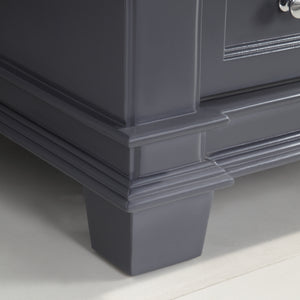 1917-42-02  42" Charcoal Grey Bathroom Vanity Cabinet Set Marble Top and Sink
