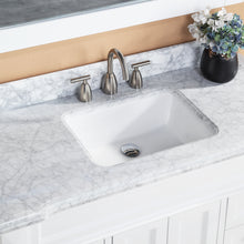1917-48-01 48" Matt White Bathroom Vanity Cabinet Set Marble Top and Sink