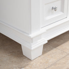 1917-48-01 48" Matt White Bathroom Vanity Cabinet Set Marble Top and Sink