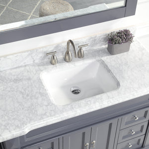 1917-48-02 48" Charcoal Grey Bathroom Vanity Cabinet Set Marble Top and Sink