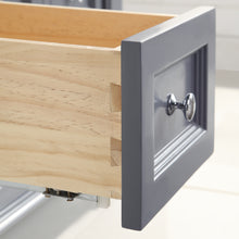 1917-48-02 48" Charcoal Grey Bathroom Vanity Cabinet Set Marble Top and Sink