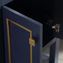 1918-24-04QZ  24" Marine Blue Bathroom Vanity Cabinet Set Quartz Top and Sink