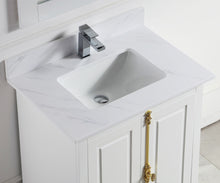 1920-30-01QZ 30" Vanity Matte White with White Carrara Quartz Countertop