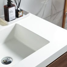 1922-30-05 30" Wall-mount Vanity Brown Oak with White Acrylic Countertop