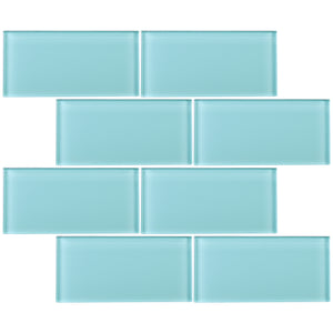 TCSAG-10 3x6 Blue glass subway tile -Kitchen and Bath Backsplash Wall Tile