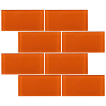 TCSAG-11 3x6 Orange glass subway tile -Kitchen and Bath Backsplash Wall Tile