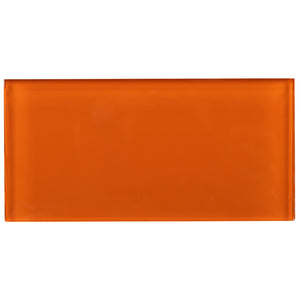 TCSAG-11 3x6 Orange glass subway tile -Kitchen and Bath Backsplash Wall Tile