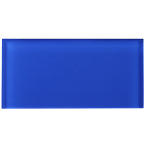 TCSAG-12 3x6 Electric Blue Glass Subway Tile -Kitchen and Bath Backsplash Wall Tile