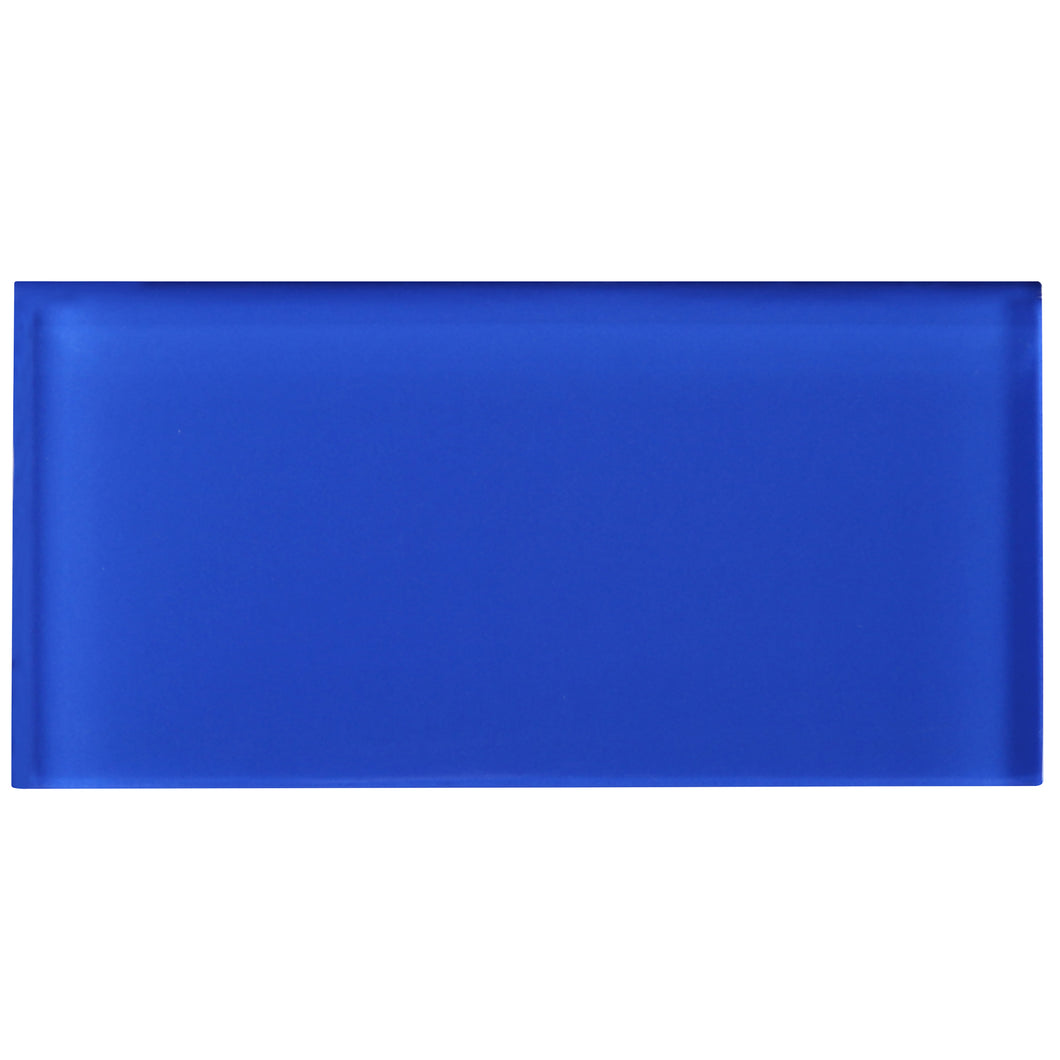 TCSAG-12 3x6 Electric Blue Glass Subway Tile -Kitchen and Bath Backsplash Wall Tile