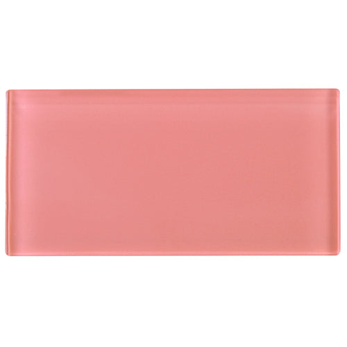 TCSAG-14 3x6 Pink Glass Subway Tile -Kitchen and Bath Backsplash Wall Tile
