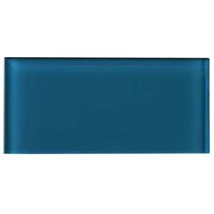 TCSAG-15 Turquoise Blue 3x6 Glass Subway Tile -Kitchen and Bath Backsplash Wall Tile