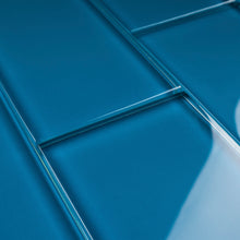 TCSAG-15 Turquoise Blue 3x6 Glass Subway Tile -Kitchen and Bath Backsplash Wall Tile