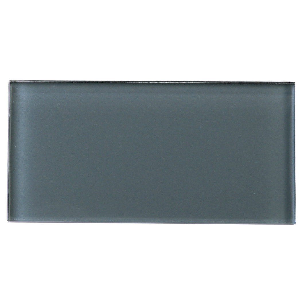 TCSAG-01 3x6 Grey glass subway tile -Kitchen and Bath Backsplash Wall Tile