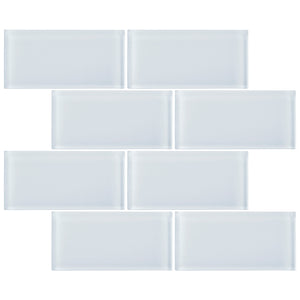 TCSAG-03 3x6 white glass subway tile -Kitchen and Bath Backsplash Wall Tile