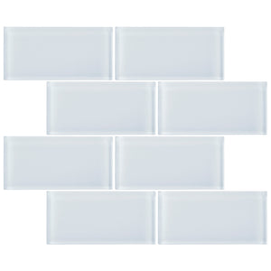 TCSAG-03 3x6 white glass subway tile -Kitchen and Bath Backsplash Wall Tile
