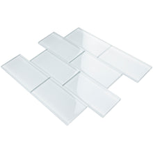 TCSAG-03 3x6 white glass subway tile -Kitchen and Bath Backsplash Wall Tile