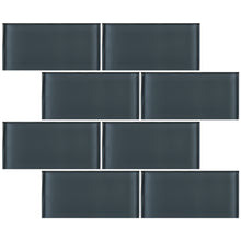 TCSAG-06 3x6 Dark Grey glass subway tile -Kitchen and Bath Backsplash Wall Tile