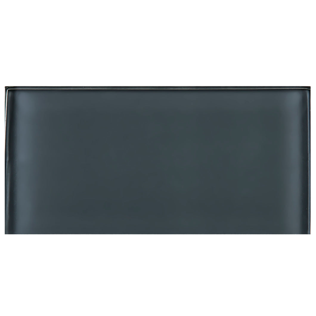 TCSAG-06 3x6 Dark Grey glass subway tile -Kitchen and Bath Backsplash Wall Tile