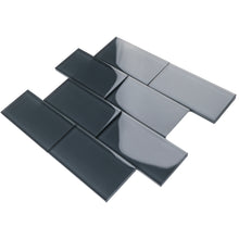 TCSAG-06 3x6 Dark Grey glass subway tile -Kitchen and Bath Backsplash Wall Tile