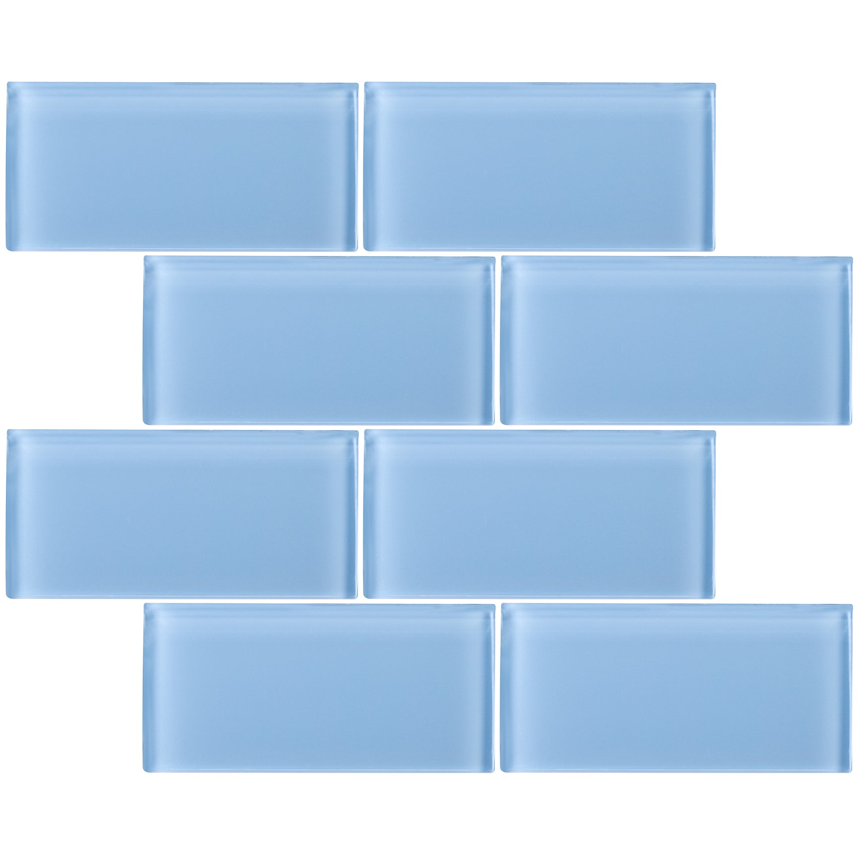 TCSAG07 3x6 Baby blue glass subway tile Kitchen and Bath Backsplash Tile Generation