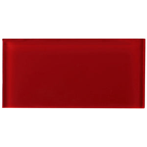 TCSAG-08 3x6 Red glass subway tile -Kitchen and Bath Backsplash Wall Tile