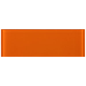 TCSBG-11 Fire Orange 4x12 Glass Subway Tile
