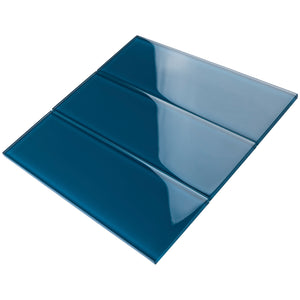 TCSBG-15 Turquoise Blue 4x12 Glass Subway Tile