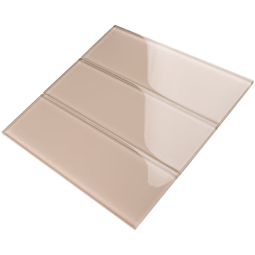 TCSBG-02 4x12 Beige Glass Subway Tile