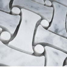 TCWEG-01 Cross Weave Marble Mosaic Tile in White