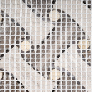 TCWEG-04 Cross Weave Marble Stone Mosaic Tile in Wooden Grey