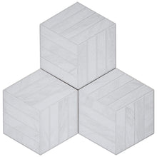 DE-WHH8 Devon White 8" x 9" Hexagon Porcelain Patterned Wall & Floor Tile