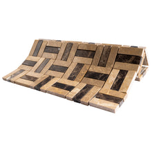 TEMPG-03 Basket Weave Crossing Stone Mosaic Tile in Brown/Beige