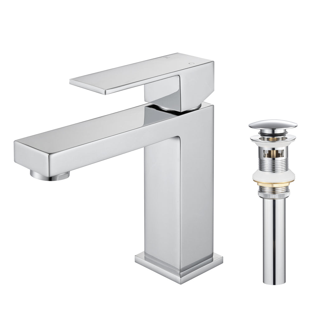 F6001-01 Luende Modern Single-Handle Bathroom Faucet (chrome)