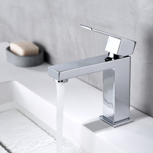 F6001-01 Luende Modern Single-Handle Bathroom Faucet (chrome)