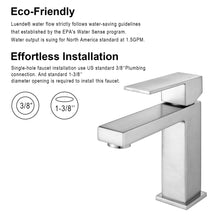 F6001-02 Luende Modern Single-Handle Bathroom Faucet (brushed nickel)