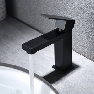 F6001-03 Luende Modern Single-Handle Bathroom Faucet (mat black)