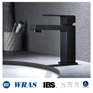 F6001-03 Luende Modern Single-Handle Bathroom Faucet (mat black)