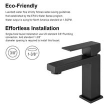 F6001-03 Luende Modern Single-Handle Bathroom Faucet (mat black)