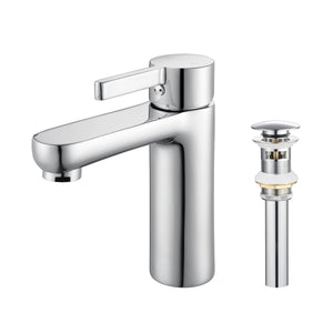 F6002-01 Luende Modern Single-Hole Bathroom Faucet (chrome)