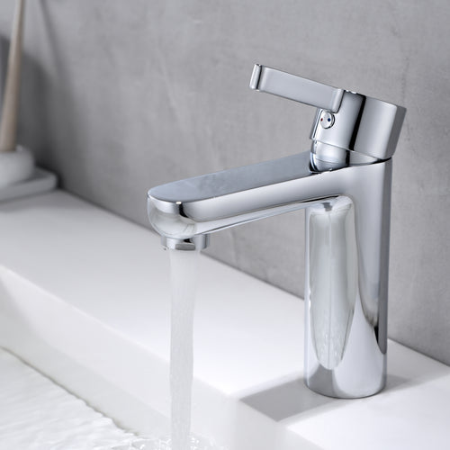 F6002-01 Luende Modern Single-Hole Bathroom Faucet (chrome)