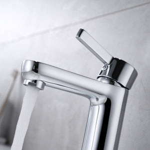 F6002-01 Luende Modern Single-Hole Bathroom Faucet (chrome)