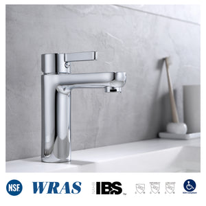 F6002-01 Luende Modern Single-Hole Bathroom Faucet (chrome)