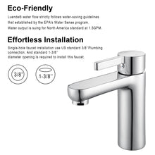 F6002-01 Luende Modern Single-Hole Bathroom Faucet (chrome)