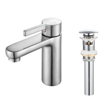 F6002-02 Luende Modern Single-Hole Bathroom Faucet (Brushed Nickel)