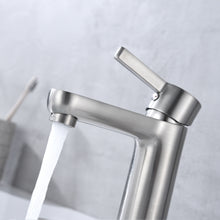 F6002-02 Luende Modern Single-Hole Bathroom Faucet (Brushed Nickel)