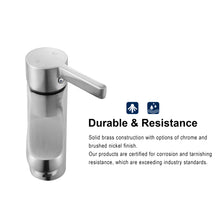 F6002-02 Luende Modern Single-Hole Bathroom Faucet (Brushed Nickel)