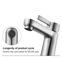 F6002-02 Luende Modern Single-Hole Bathroom Faucet (Brushed Nickel)
